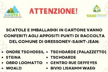 Avviso punti di raccolta per conferimento cartone